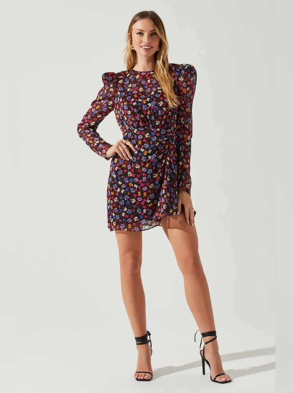 ASTR the Label | Cindy Floral Long Sleeve Mini Dress - Size Small